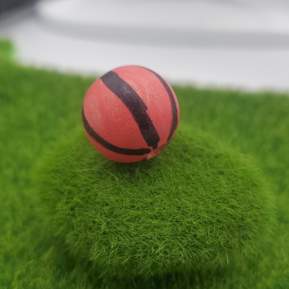Basket ball Painted Bead Wooden P335 Artsy